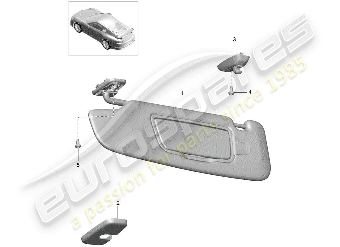 a part diagram from the porsche 2014 (991-1 r/gt3/rs) parts catalogue