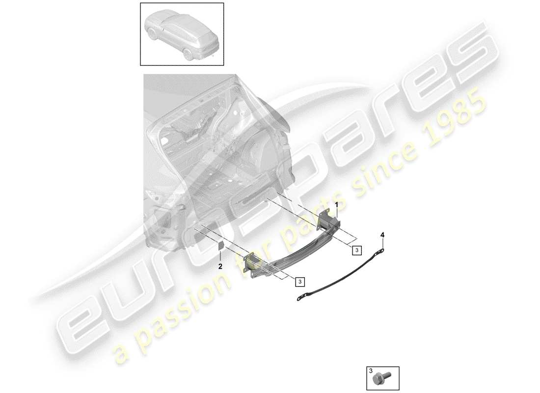 a part diagram from the porsche cayenne parts catalogue
