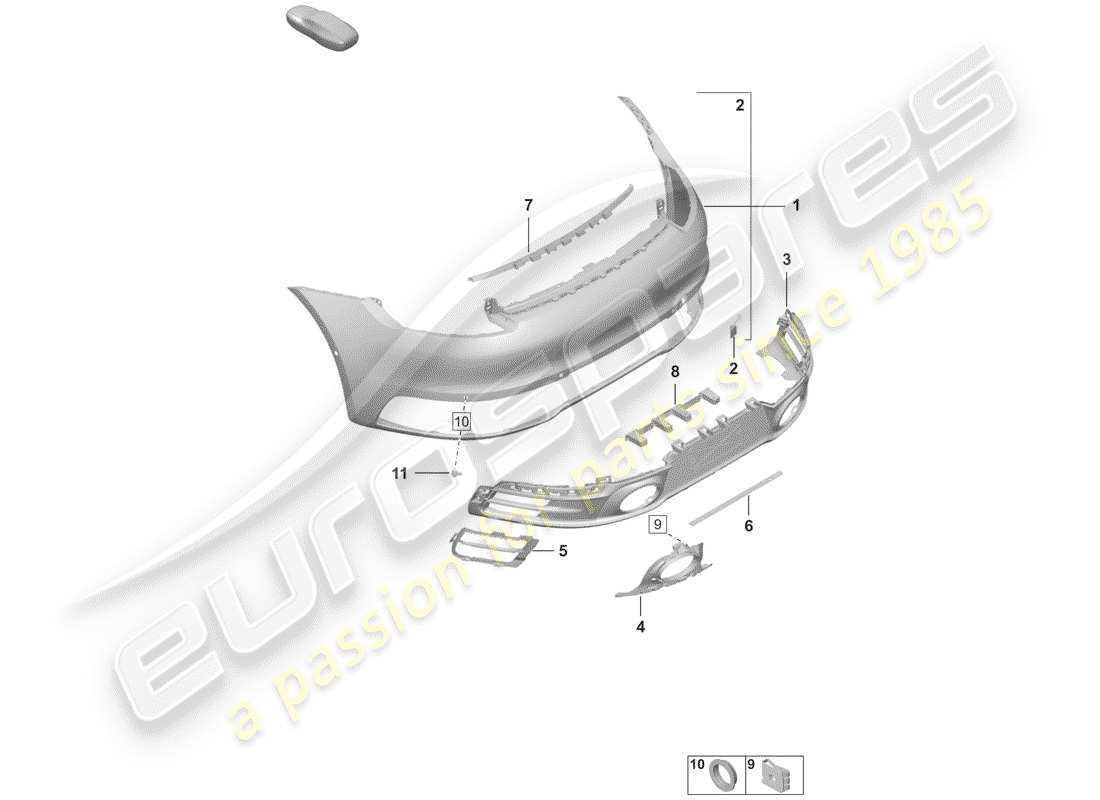 VIEW PARTS DIAGRAMS FROM THE PORSCHE 992 PARTS CATALOGUE a part diagram from the porsche 992 parts catalogue