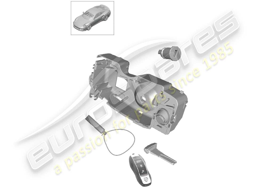 a part diagram from the porsche 2020 (991-2 turbo) parts catalogue
