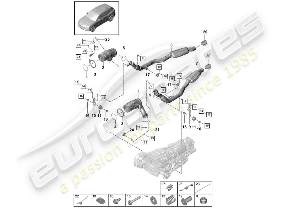 part diagram containing part number paf901076