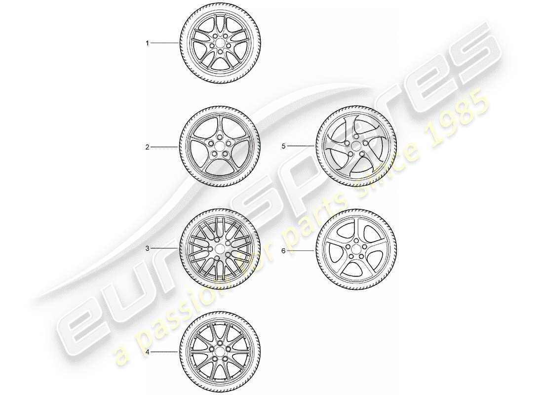 a part diagram from the porsche 2003 (tequipment) parts catalogue