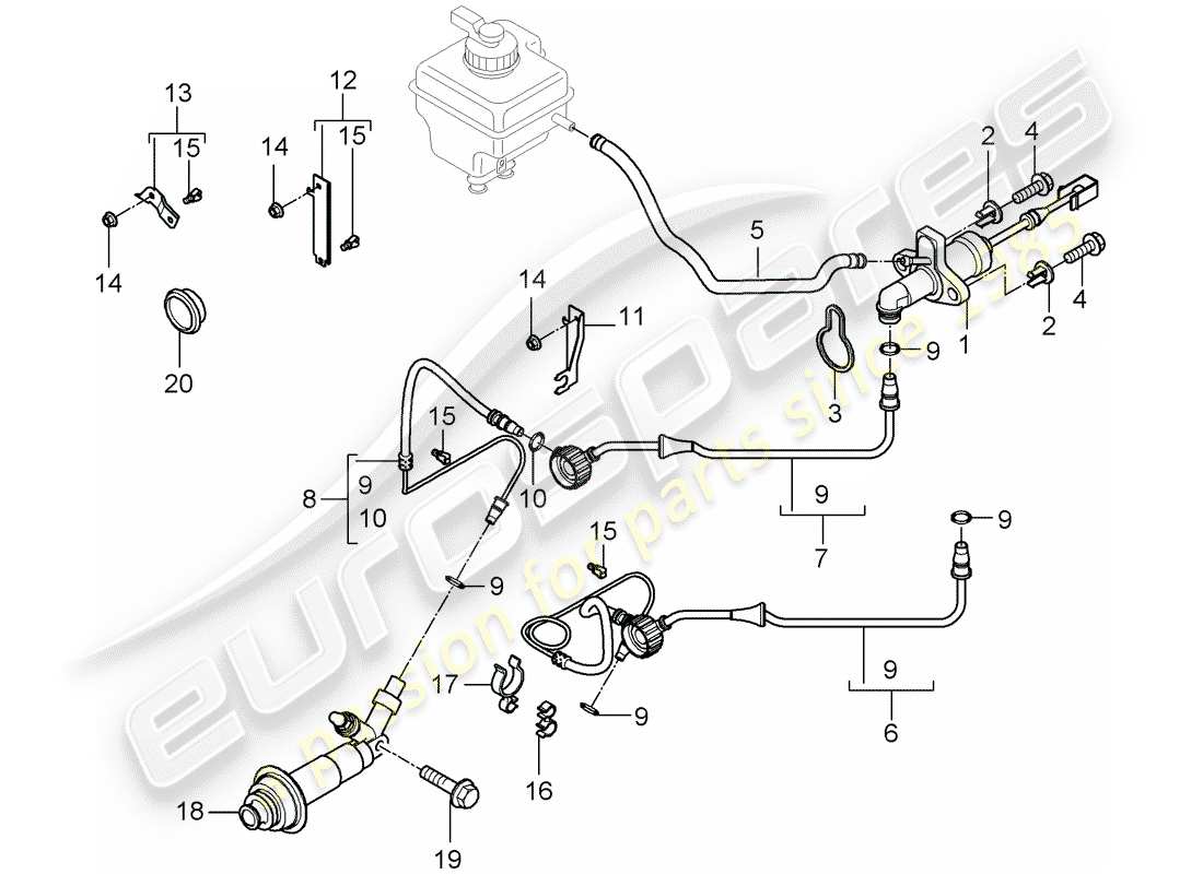 a part diagram from the porsche cayenne parts catalogue