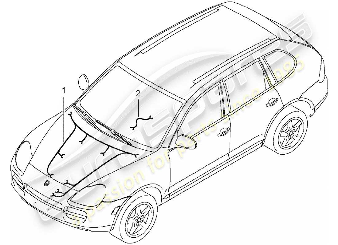 a part diagram from the porsche cayenne parts catalogue