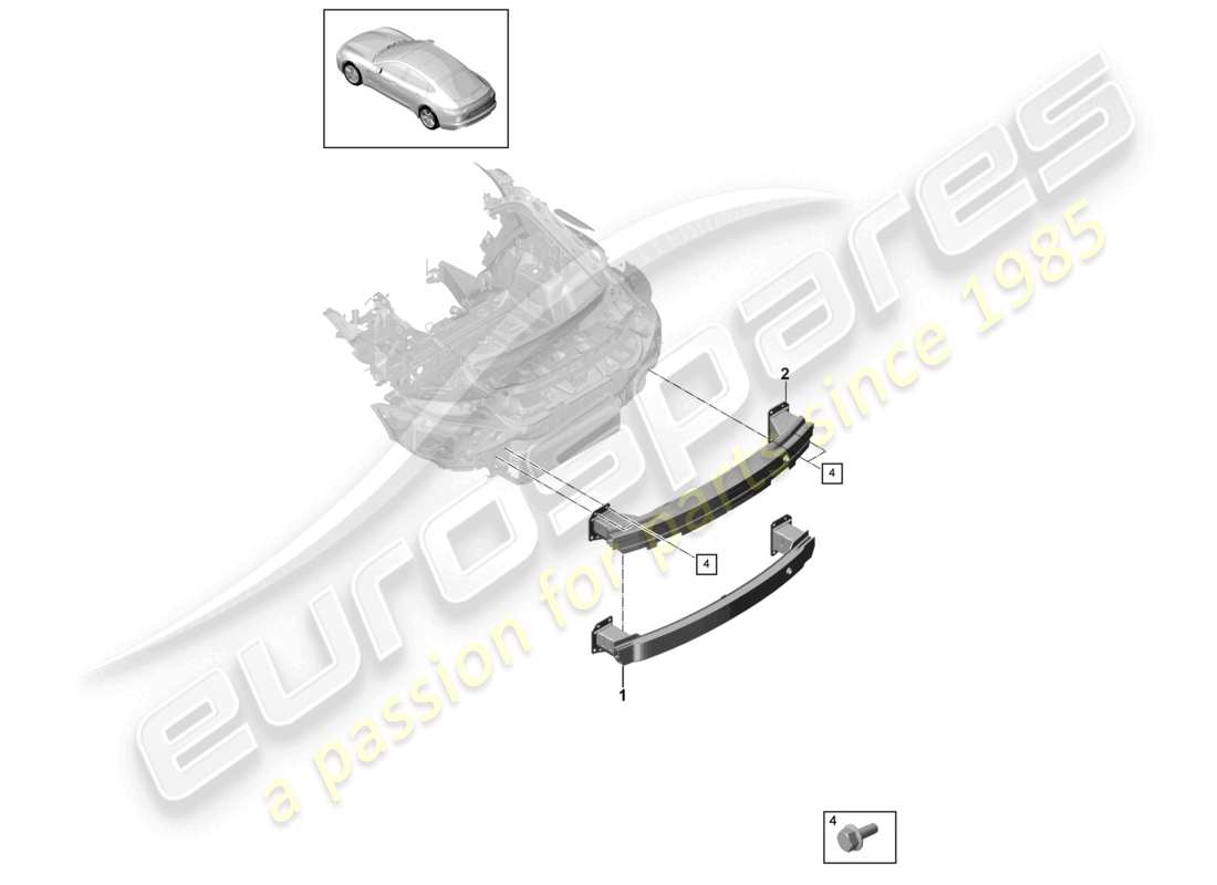 a part diagram from the porsche panamera parts catalogue