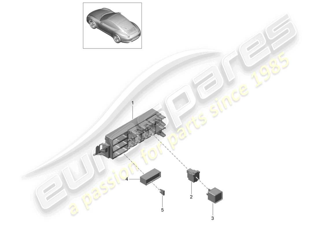 a part diagram from the porsche 991 parts catalogue