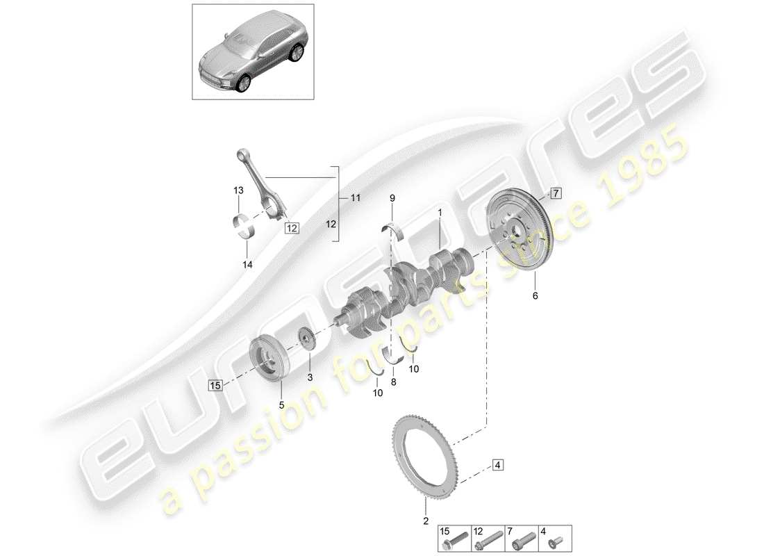 a part diagram from the porsche macan parts catalogue