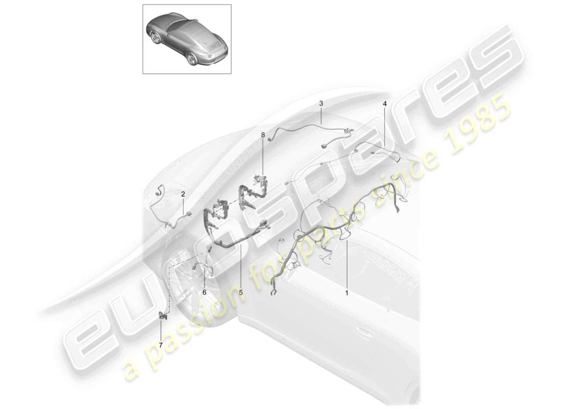 a part diagram from the porsche 991 parts catalogue