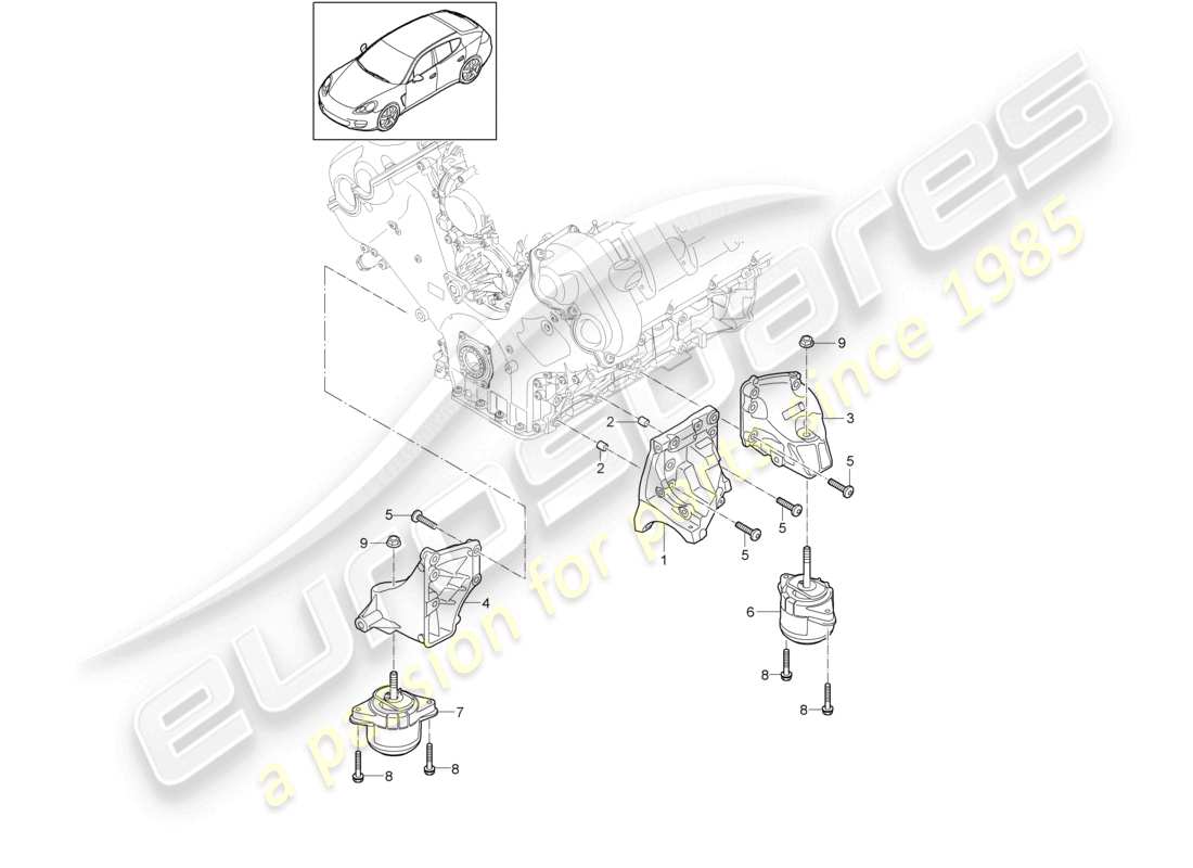 VIEW PARTS DIAGRAMS FROM THE PORSCHE PANAMERA PARTS CATALOGUE a part diagram from the porsche panamera parts catalogue