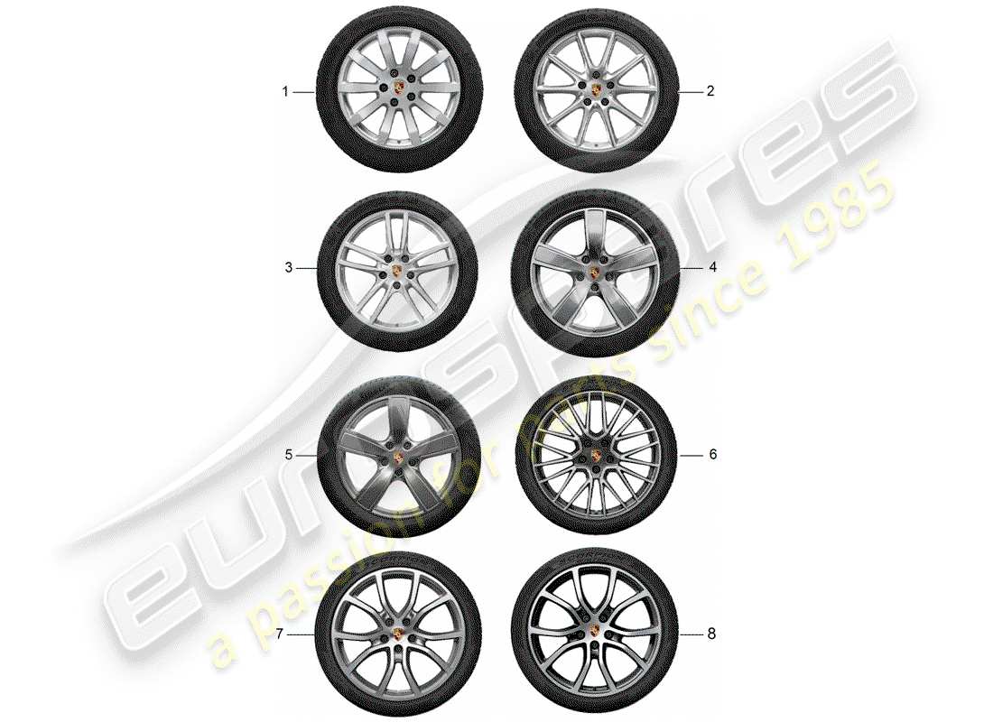 VIEW PARTS DIAGRAMS FROM THE PORSCHE ACCESSORIES AND TEQUIPMENT PARTS CATALOGUE a part diagram from the porsche accessories and tequipment parts catalogue