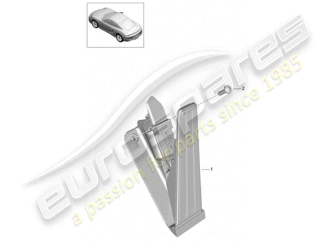 a part diagram from the porsche 2014 (981 cayman) parts catalogue