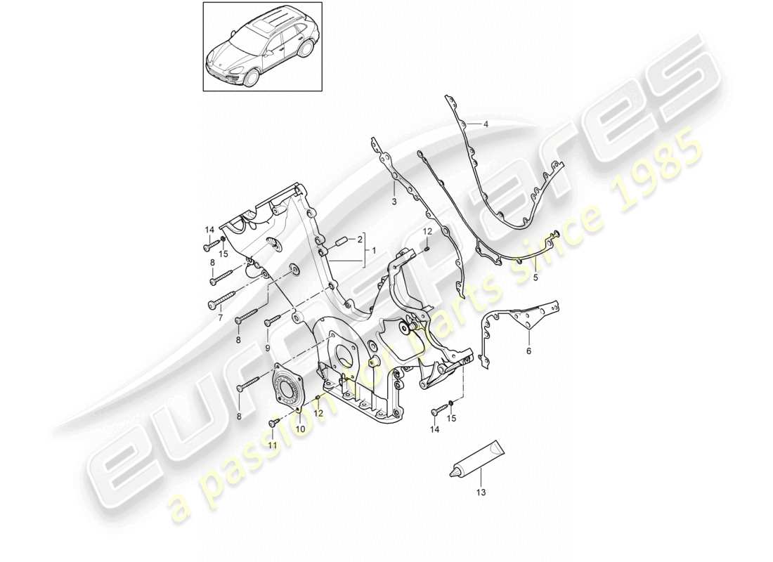 a part diagram from the porsche cayenne parts catalogue