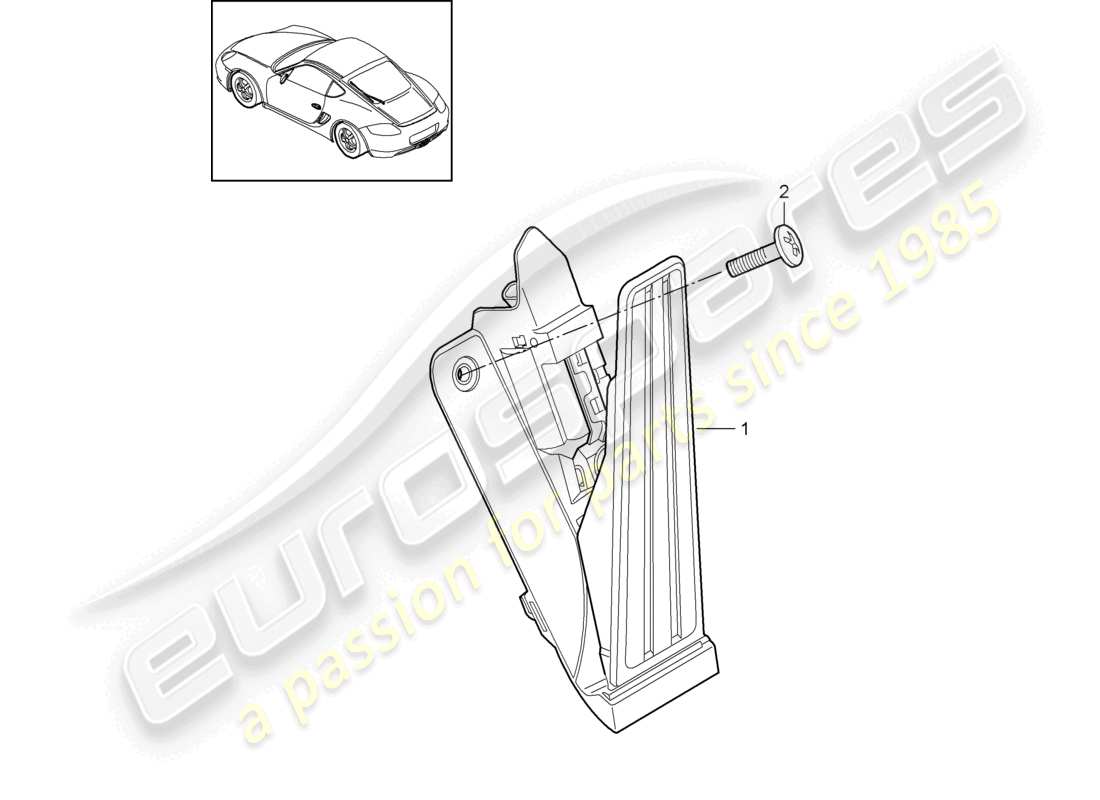 VIEW PARTS DIAGRAMS FROM THE PORSCHE CAYMAN PARTS CATALOGUE a part diagram from the porsche cayman parts catalogue