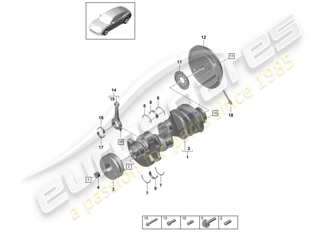 VIEW PARTS DIAGRAMS FROM THE PORSCHE PANAMERA PARTS CATALOGUE a part diagram from the porsche panamera parts catalogue