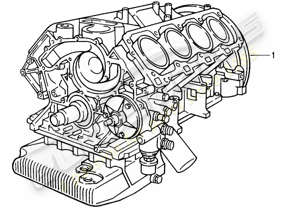 a part diagram from the porsche 1973 (refurbished and exchange catalogue) parts catalogue