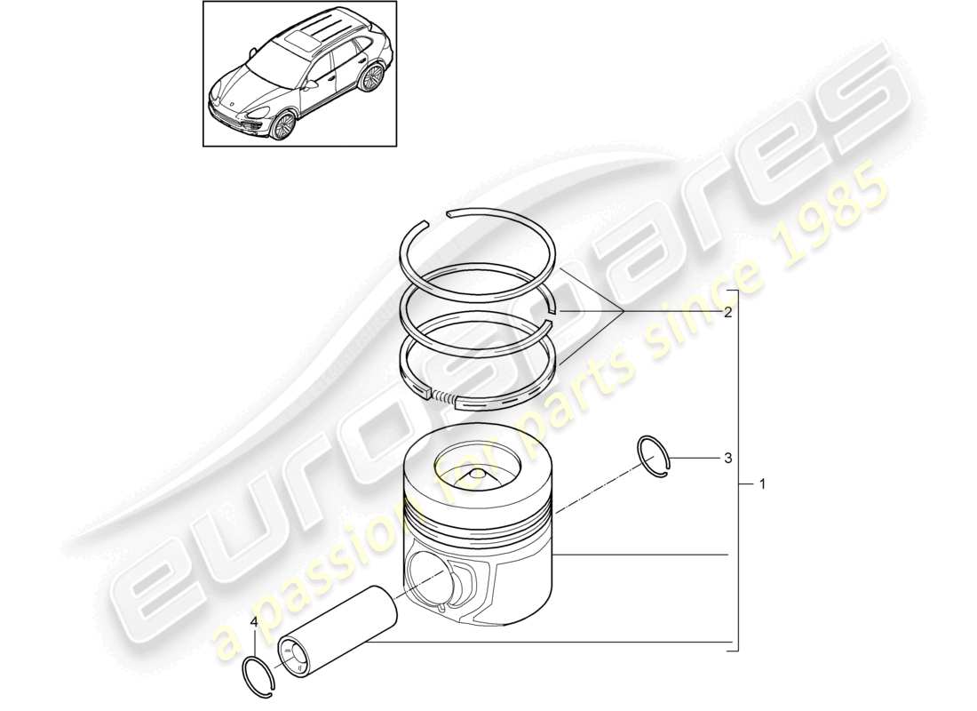 VIEW PARTS DIAGRAMS FROM THE PORSCHE CAYENNE PARTS CATALOGUE a part diagram from the porsche cayenne parts catalogue