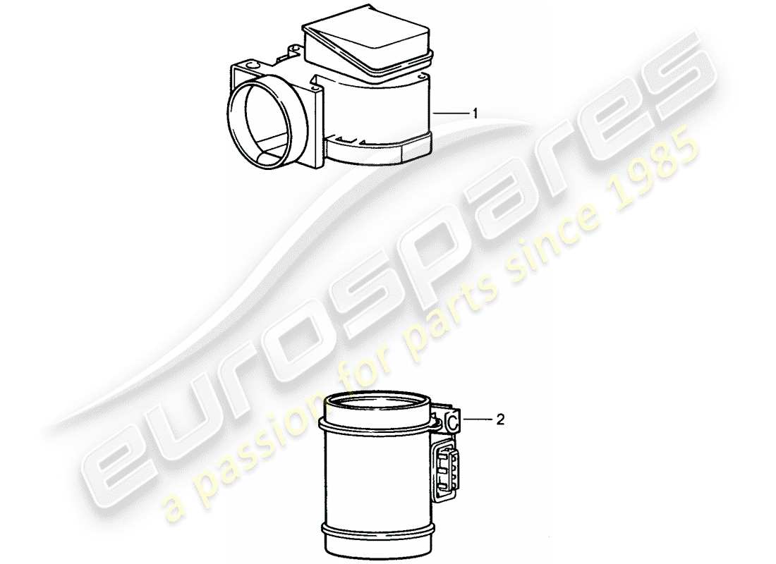 a part diagram from the porsche 1965 (refurbished and exchange catalogue) parts catalogue