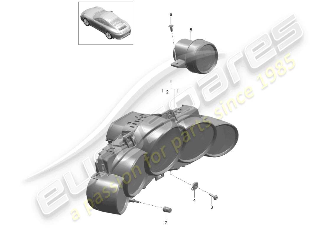 a part diagram from the porsche 991 parts catalogue