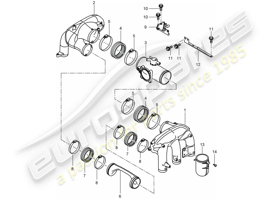 a part diagram from the porsche 996 parts catalogue