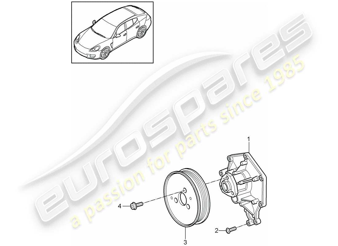 a part diagram from the porsche panamera parts catalogue