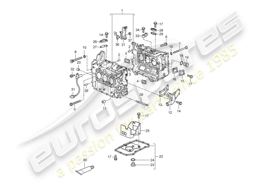 VIEW PARTS DIAGRAMS FROM THE PORSCHE BOXSTER PARTS CATALOGUE a part diagram from the porsche boxster parts catalogue