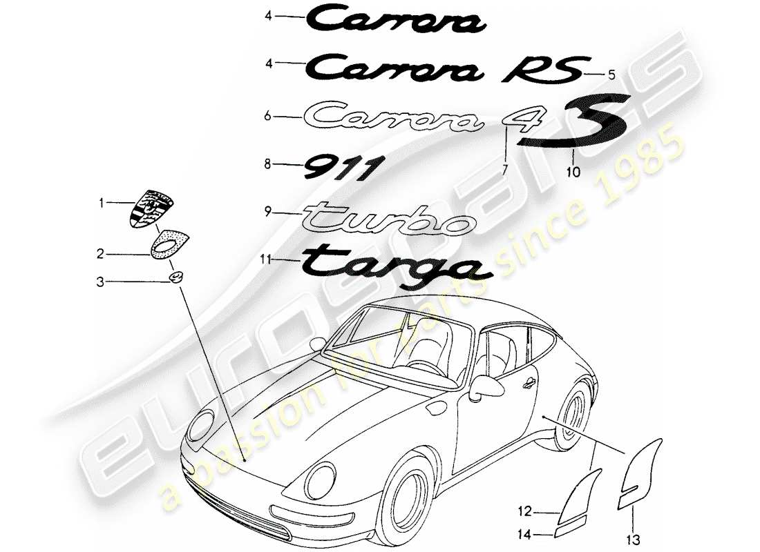 part diagram containing part number 99655921101