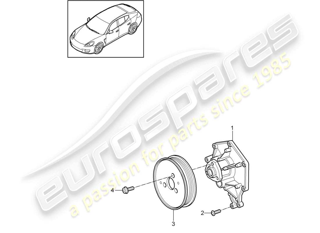 a part diagram from the porsche panamera parts catalogue