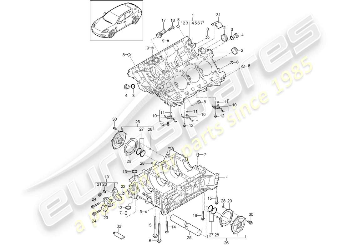 VIEW PARTS DIAGRAMS FROM THE PORSCHE PANAMERA PARTS CATALOGUE a part diagram from the porsche panamera parts catalogue