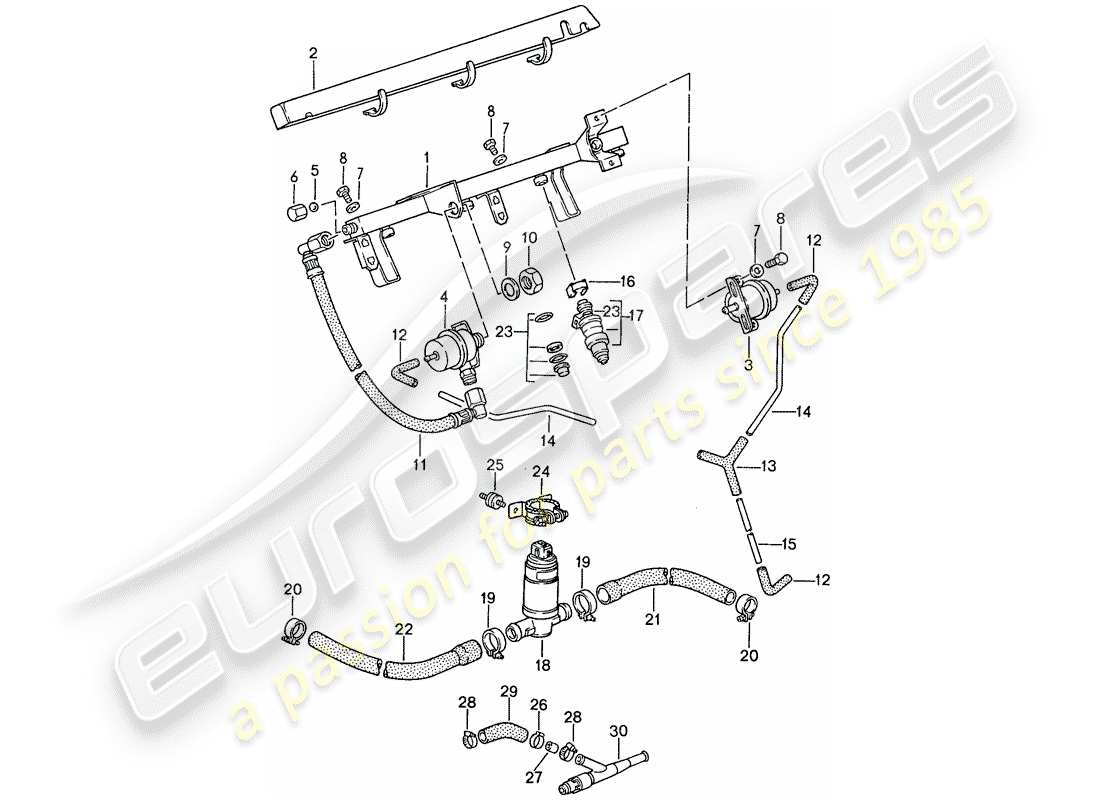 VIEW PARTS DIAGRAMS FROM THE PORSCHE 944 PARTS CATALOGUE a part diagram from the porsche 944 parts catalogue