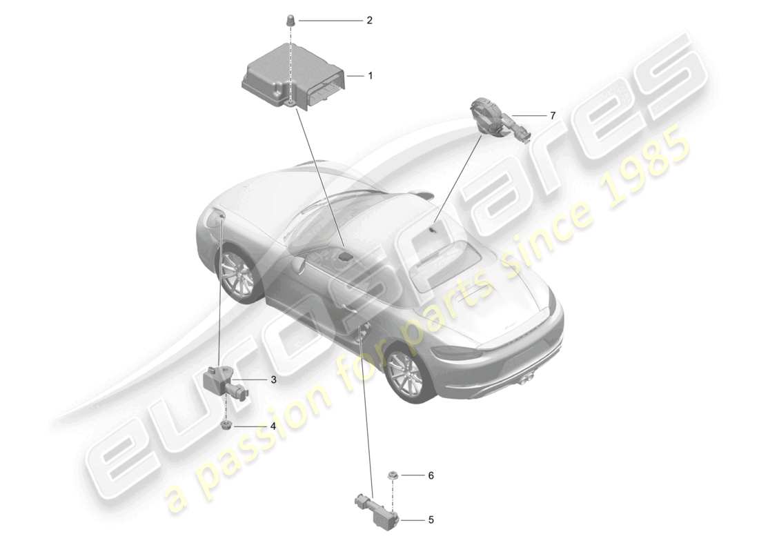 a part diagram from the porsche boxster parts catalogue