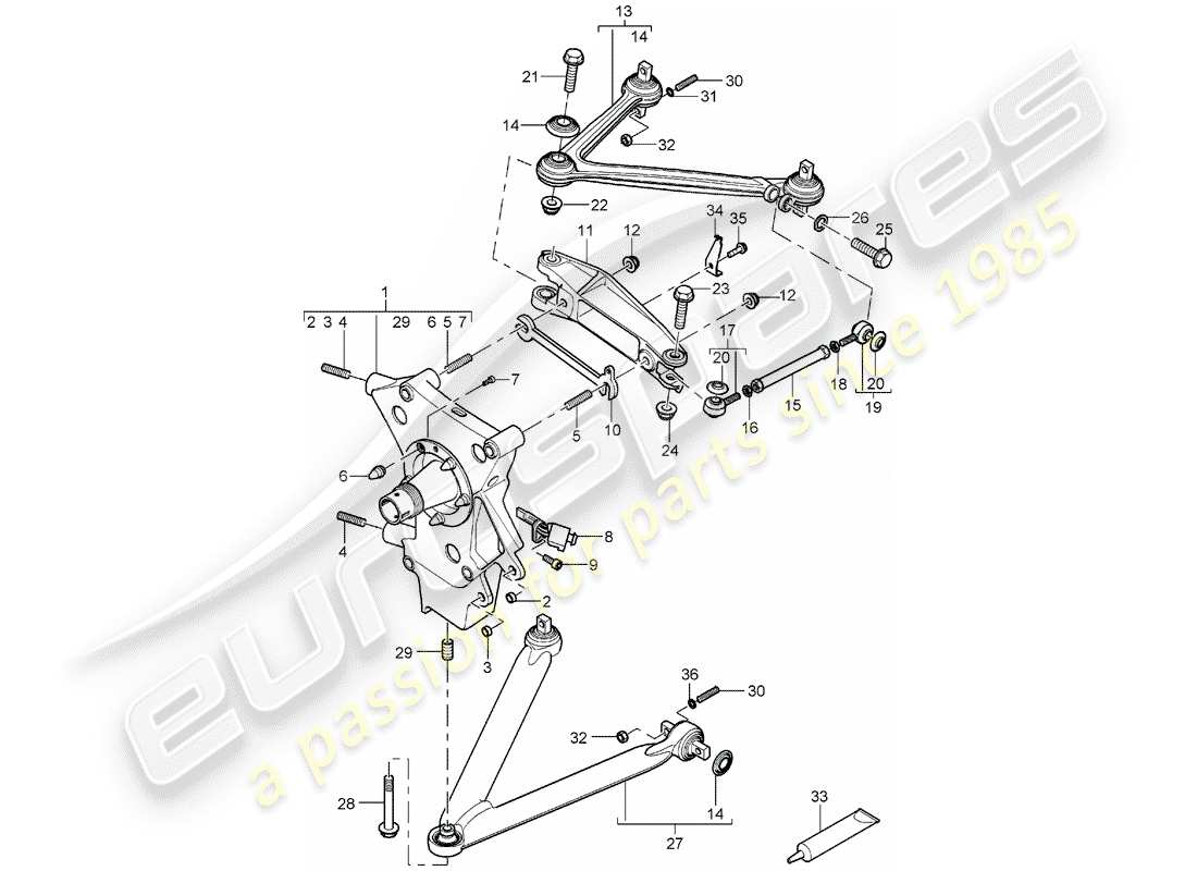 VIEW PARTS DIAGRAMS FROM THE PORSCHE CARRERA GT PARTS CATALOGUE a part diagram from the porsche carrera gt parts catalogue