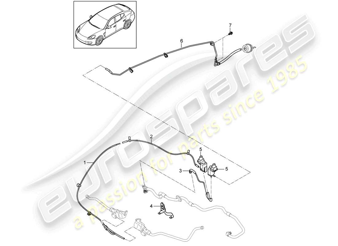 VIEW PARTS DIAGRAMS FROM THE PORSCHE PANAMERA PARTS CATALOGUE a part diagram from the porsche panamera parts catalogue