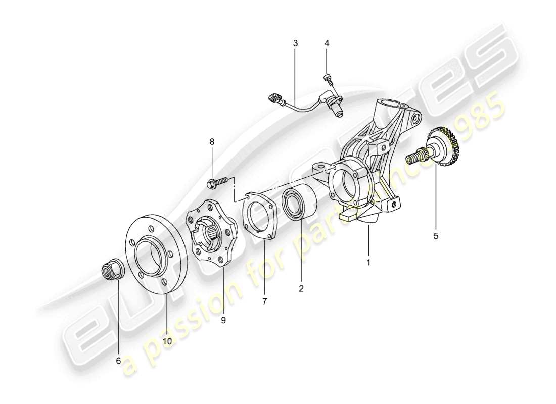 a part diagram from the porsche boxster parts catalogue