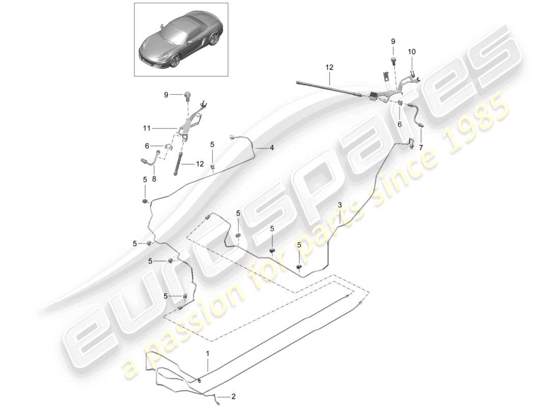 a part diagram from the porsche 2016 (981 boxster) parts catalogue