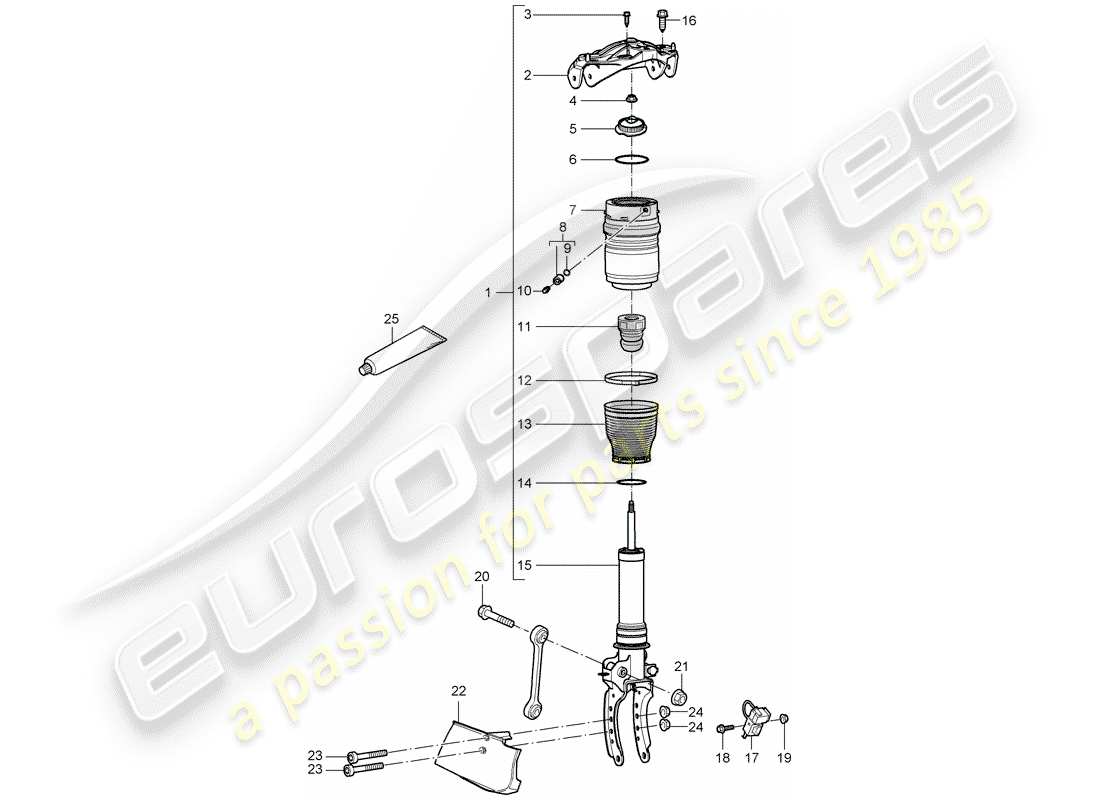 VIEW PARTS DIAGRAMS FROM THE PORSCHE CAYENNE PARTS CATALOGUE a part diagram from the porsche cayenne parts catalogue