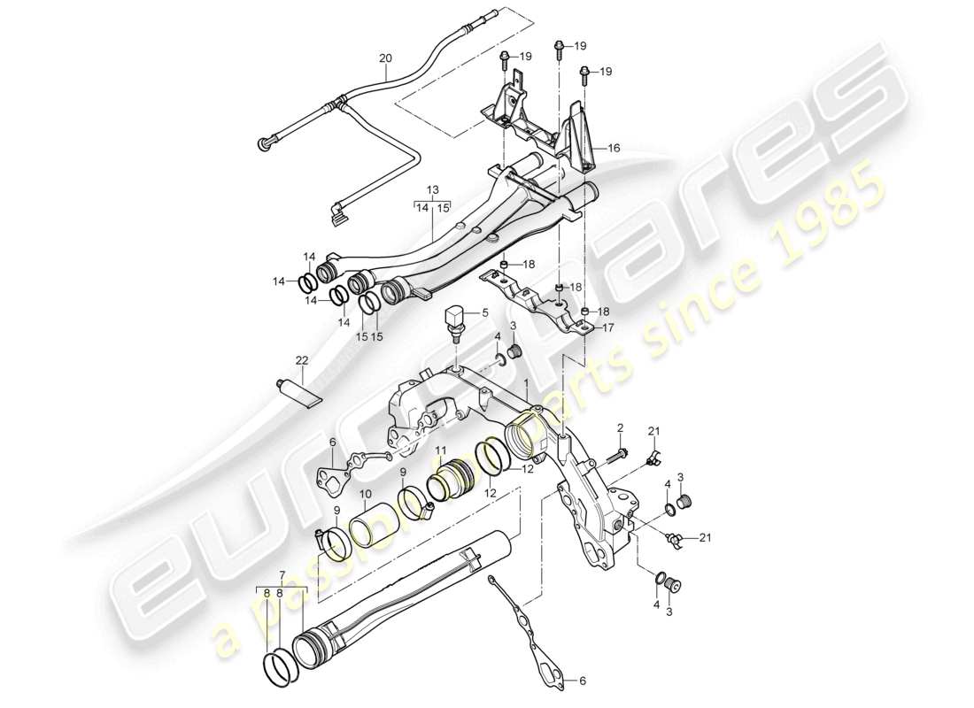 VIEW PARTS DIAGRAMS FROM THE PORSCHE CAYENNE PARTS CATALOGUE a part diagram from the porsche cayenne parts catalogue