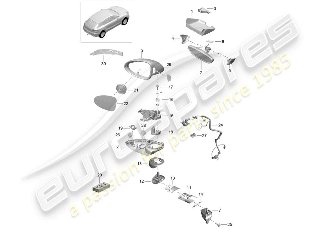 a part diagram from the porsche macan parts catalogue