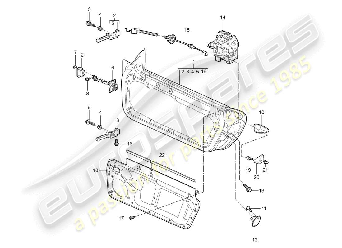 VIEW PARTS DIAGRAMS FROM THE PORSCHE CAYMAN PARTS CATALOGUE a part diagram from the porsche cayman parts catalogue