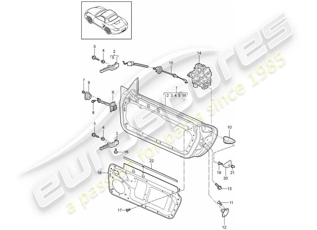 a part diagram from the porsche boxster parts catalogue