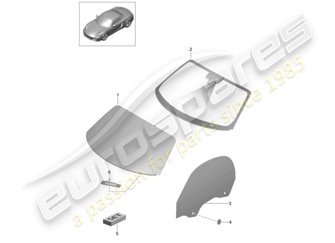 a part diagram from the porsche boxster parts catalogue