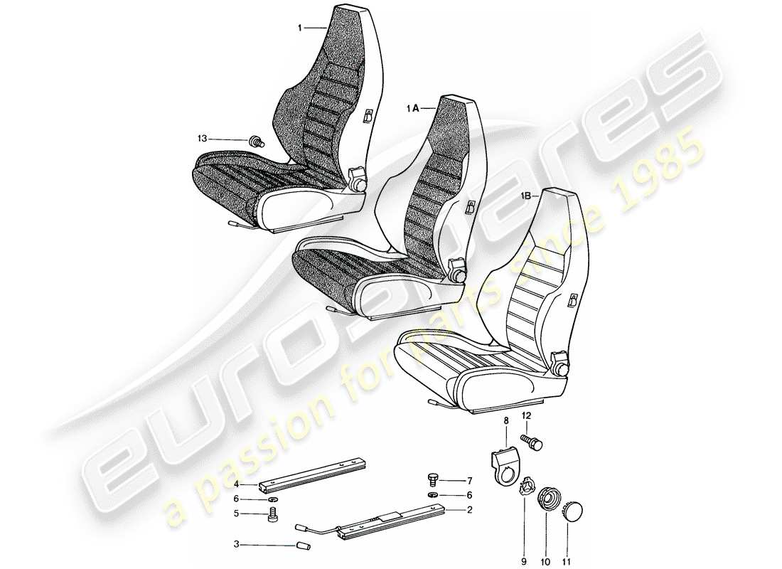 a part diagram from the porsche 944 parts catalogue