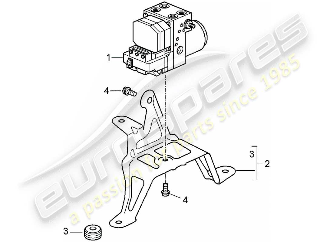 a part diagram from the porsche 2004 (996 gt3) parts catalogue