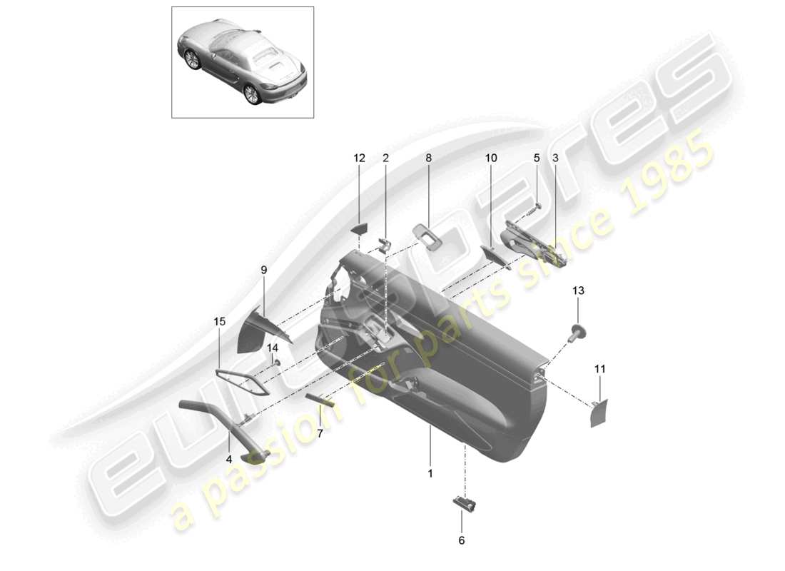 a part diagram from the porsche boxster parts catalogue