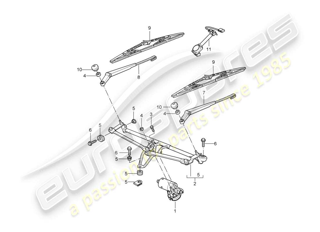 a part diagram from the porsche 2008 (987 cayman) parts catalogue