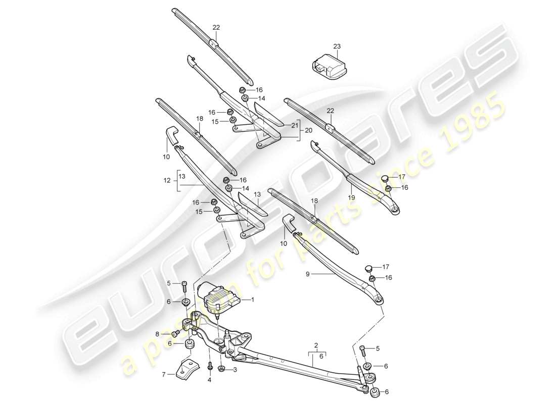 VIEW PARTS DIAGRAMS FROM THE PORSCHE CAYENNE PARTS CATALOGUE a part diagram from the porsche cayenne parts catalogue