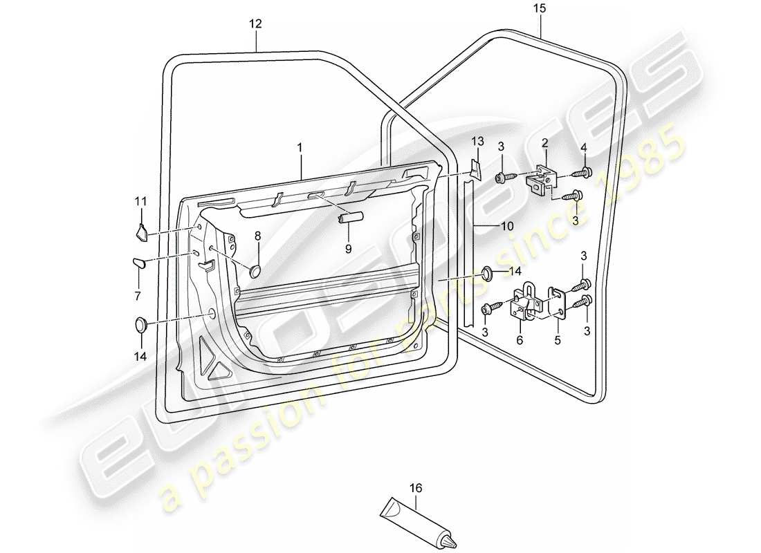 a part diagram from the porsche cayenne parts catalogue