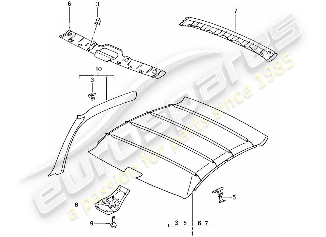 a part diagram from the porsche 996 parts catalogue