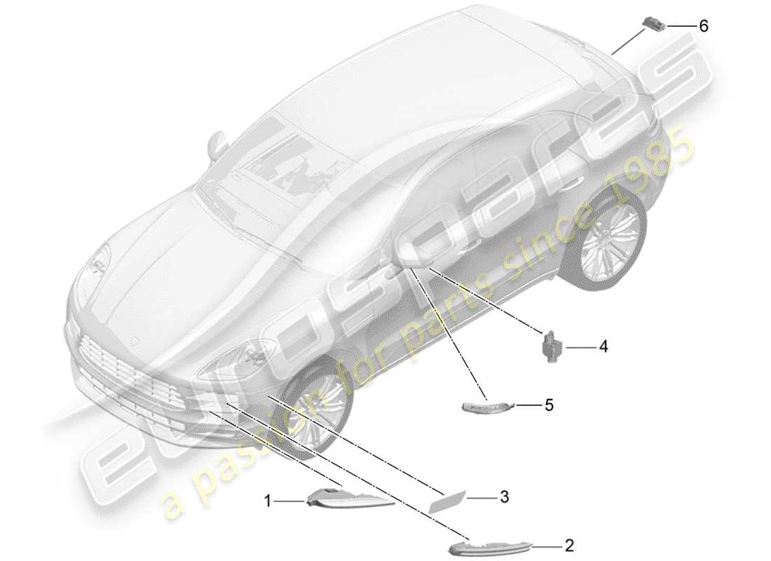 a part diagram from the porsche macan parts catalogue