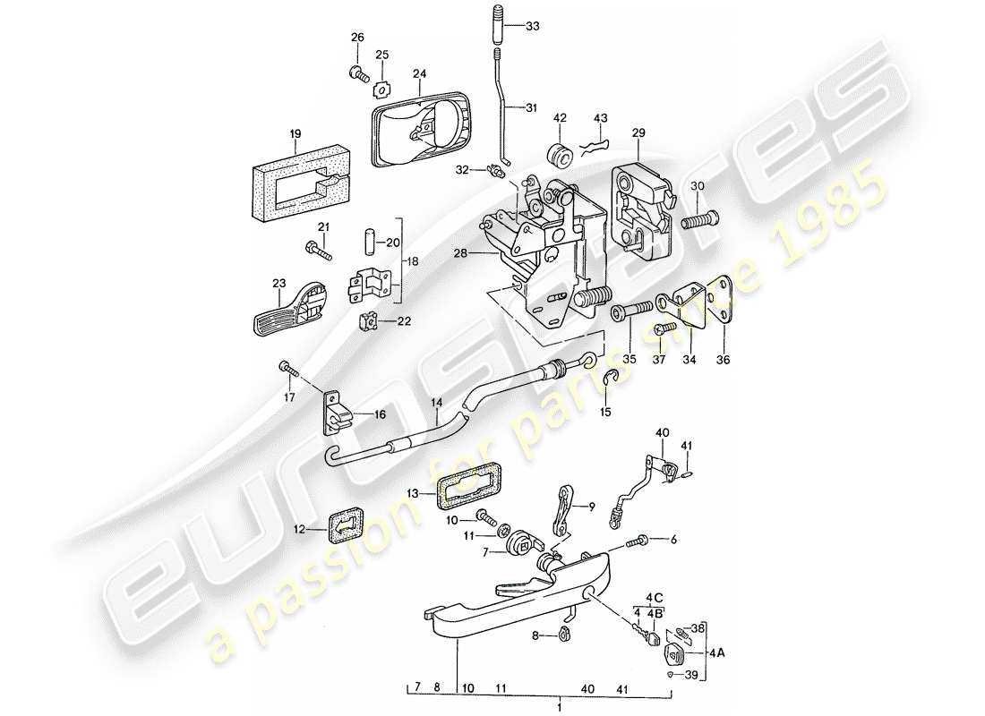 a part diagram from the porsche 944 parts catalogue