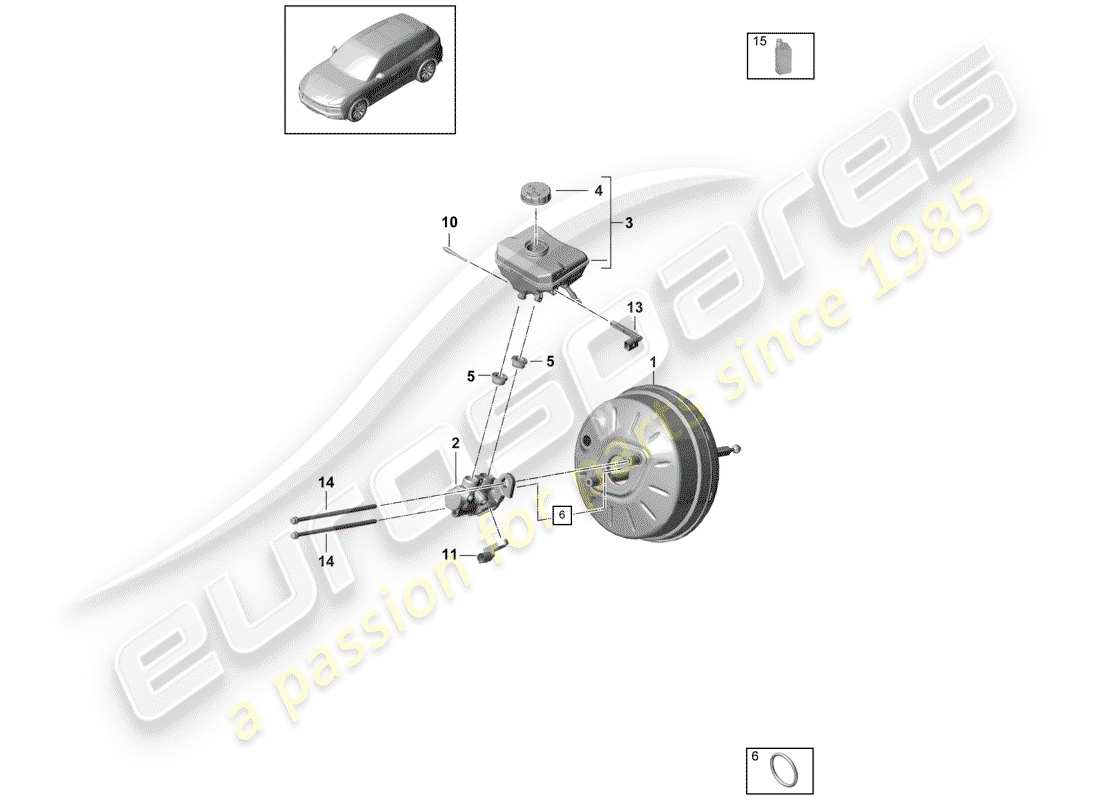 a part diagram from the porsche cayenne parts catalogue